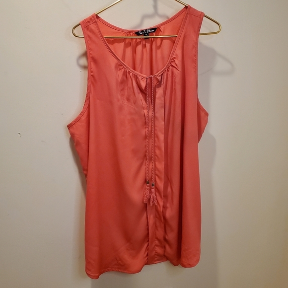 TIME TO BLOOM orange sleeveless plus size tank top size 3x - Picture 1 of 9